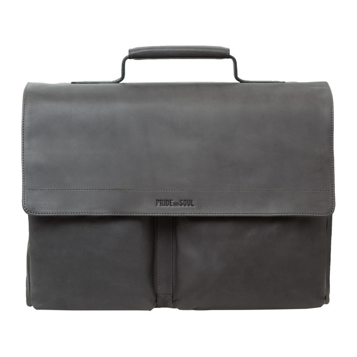 PRIDE & SOUL Aktentasche DISTRICT Leder grau 47260