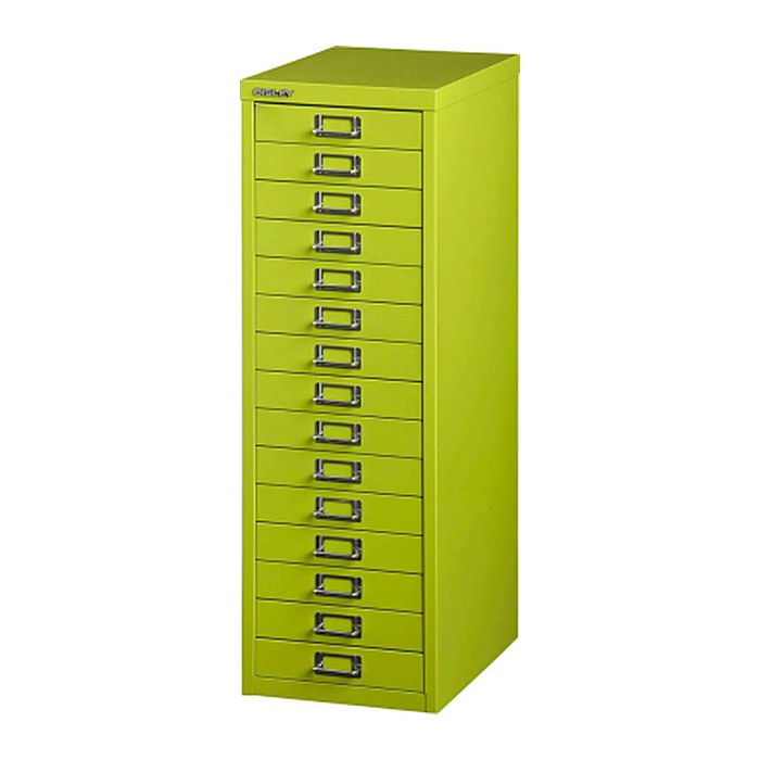 BISLEY MultiDrawer™ L3915 Schubladenschrank grün 15 Schubladen 27,8 x 38,0 x 85,7 cm, 1 St.