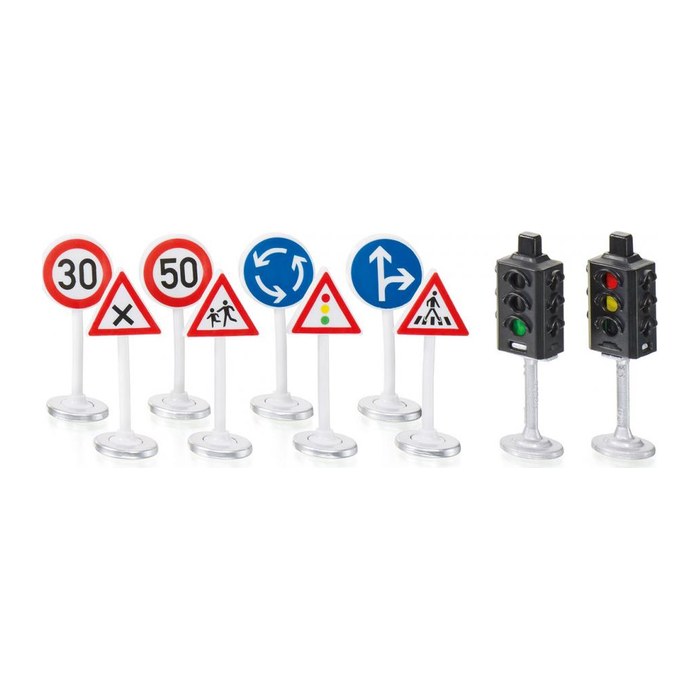 siku WORLD Ampeln mit Verkehrsschildern 5597 Zubehörset für Spielzeugautos