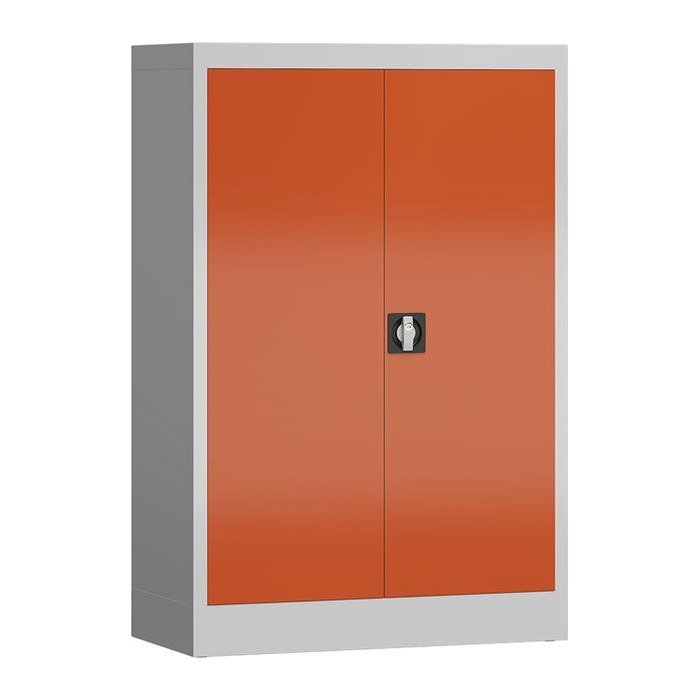 ClassiX Stahlschrank X-530294 feuerrot, lichtgrau 2 Fachböden 80,0 x 38,0 x 120,0 cm, aufgebaut, 1 St.