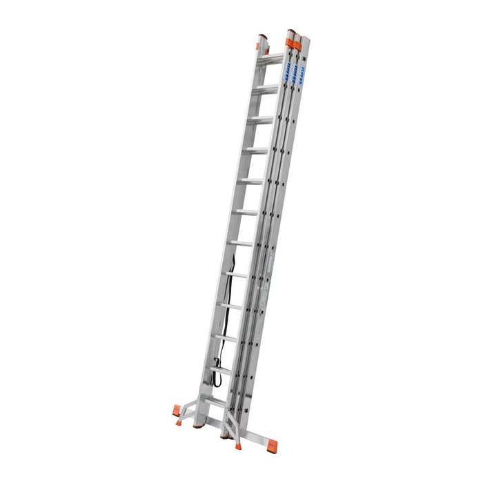 KRAUSE Vielzweckleiter MONTO Tribilo silber 3x 12 Sprossen, H: 356,0 cm