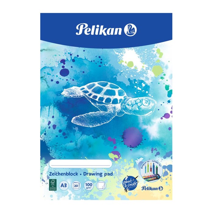 Pelikan Zeichenblock C3/20 A3 20 Bl. Schildkröte FSC Mix