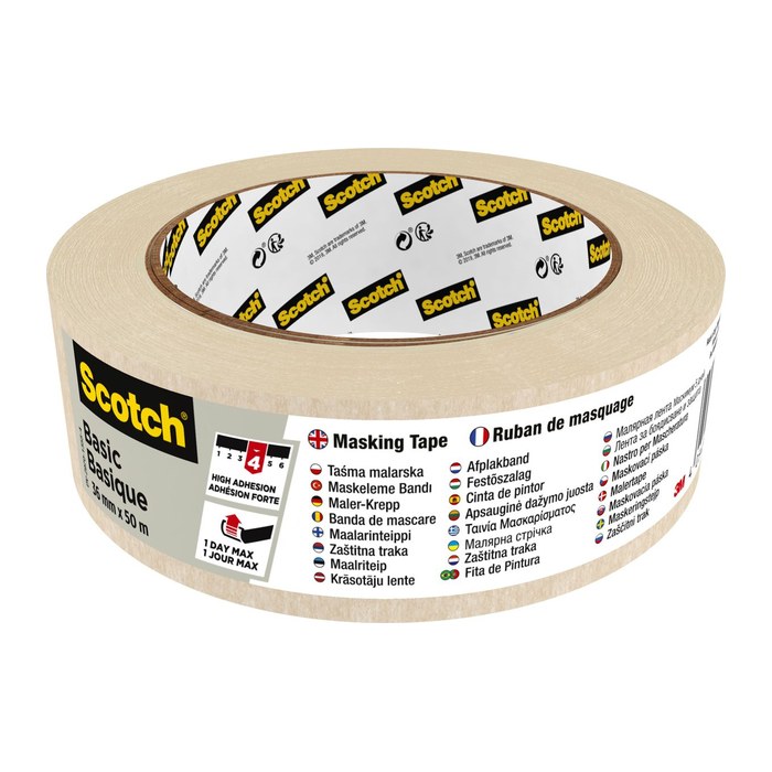 Scotch BASIC Kreppband beige 36,0 mm x 50,0 m 1 Rolle