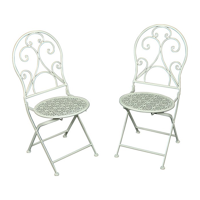 Garden Pleasure Gartenstühle LASCAR weiß, 2 St.