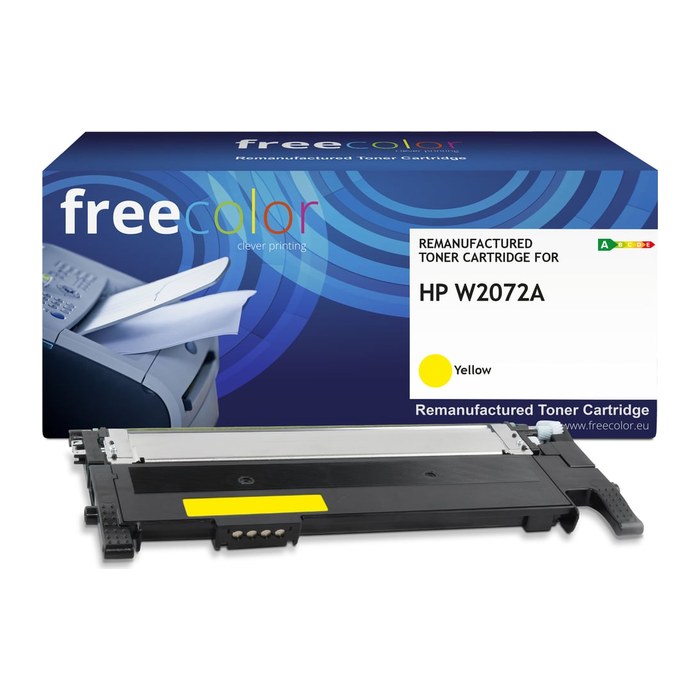 Freecolor Toner HP W2072A yellow mit chip 1000p kompatibel