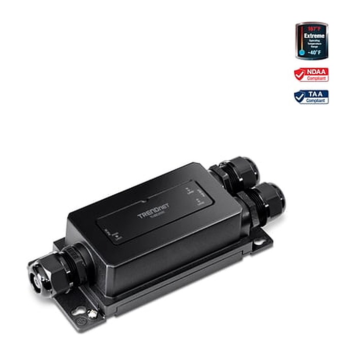 TRENDnet Industrial Outdoor Extender Gbit PoE++ 90W->2XOut