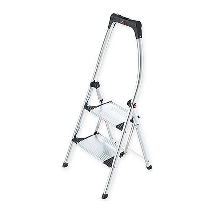 Hailo Klapptritt K100 TopLine silber 2 Stufen, H: 120,0 cm