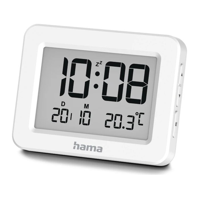 hama digitaler Wecker Kos weiß Kunststoff 7,0 x 5,5 cm