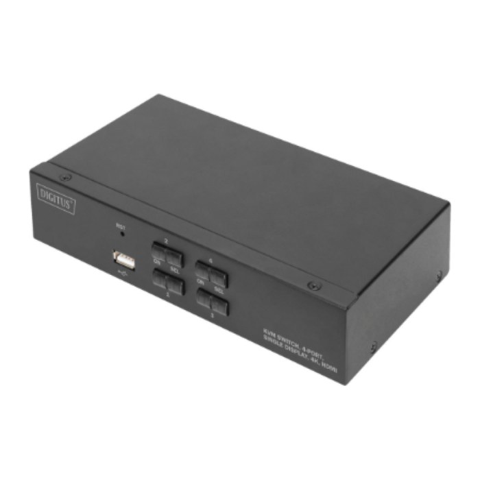 DIGITUS KVM Switch, 4-Port, Single-Display, 4K, HDMI