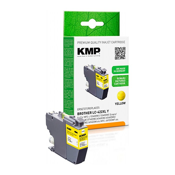 KMP gelb Druckerpatrone kompatibel zu brother LC-422XLY