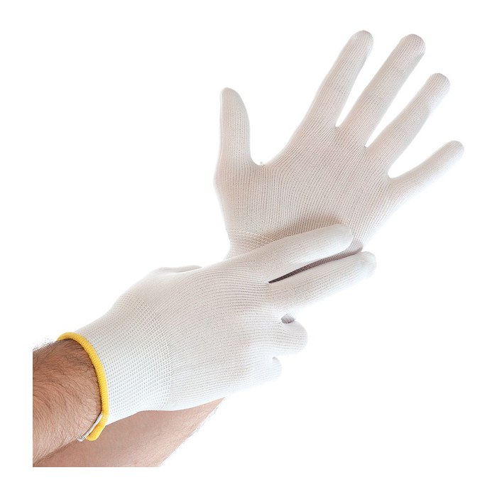HYGOSTAR unisex Arbeitshandschuhe Ultra Flex weiß Größe 8, 12 Paar