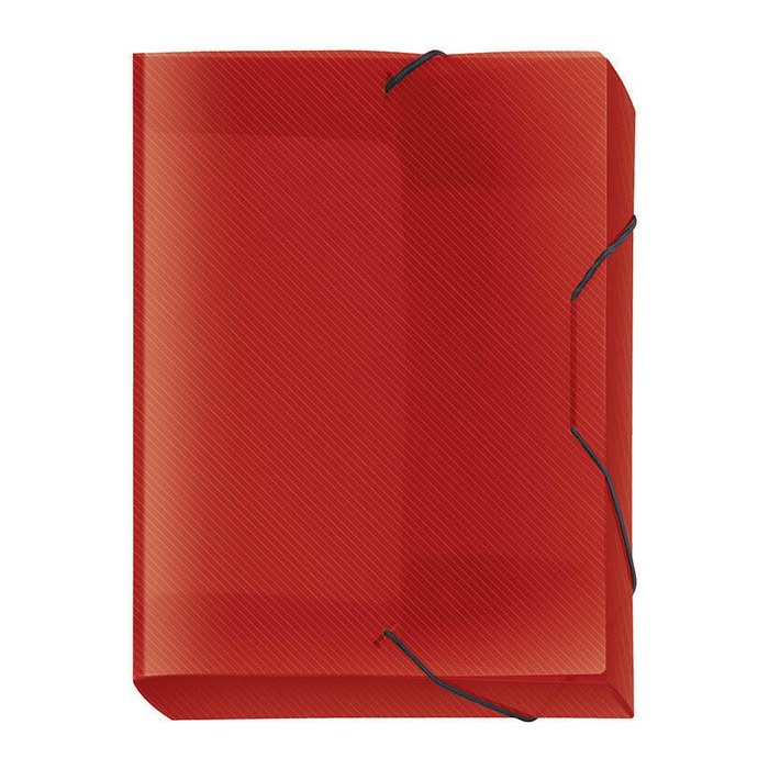 VELOFLEX Heftbox Crystal 3,0 cm transparent rot, 1 St.