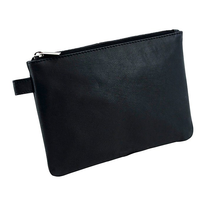 Alassio Reißverschlussbeutel 16,0 x 23,0 cm schwarz Leder, 1 St.