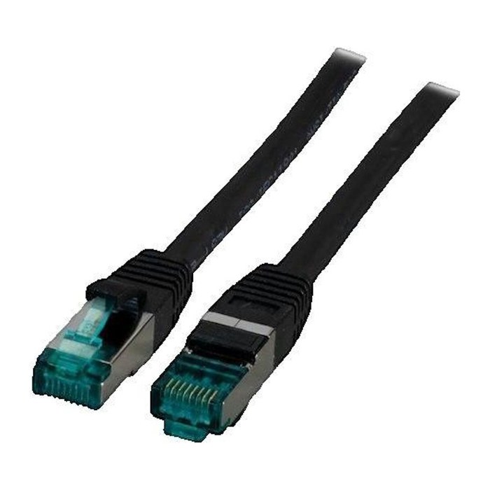 EFB RJ45 Patchkabel S/FTP Cat.6A LSZH 0.25m schwarz
