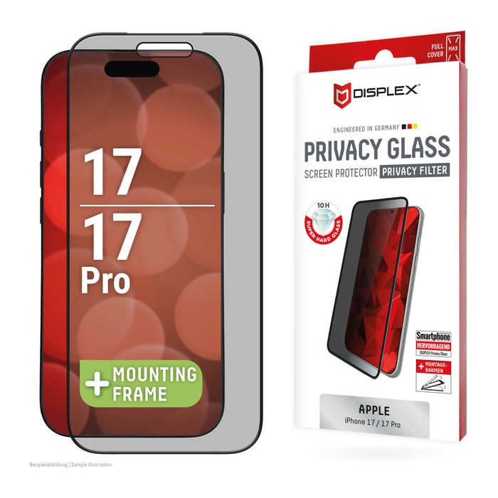 DISPLEX® Privacy Glass Display-Schutzglas für Apple iPhone 17, iPhone 17 Pro