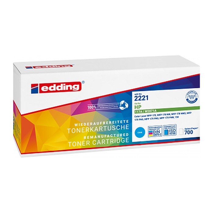 edding EDD-2221 cyan Toner kompatibel zu HP 117A (W2071A)
