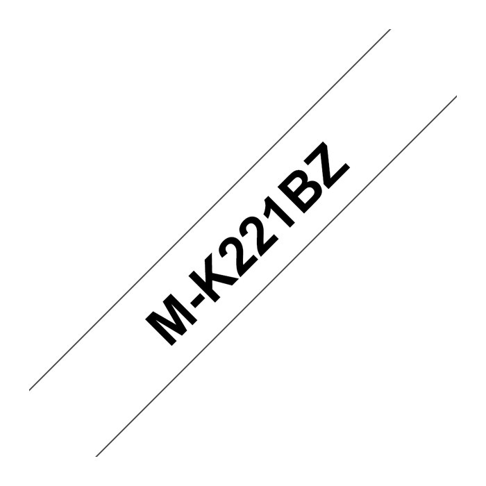 brother Schriftband M-K M-K221 MK221BZ, 9 mm, schwarz auf weiß, 1 St.