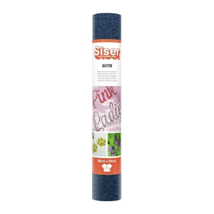 Siser® Glitzer Transferfolien für Schneideplotter blau 30,0 x 50,0 cm,  1 Rolle
