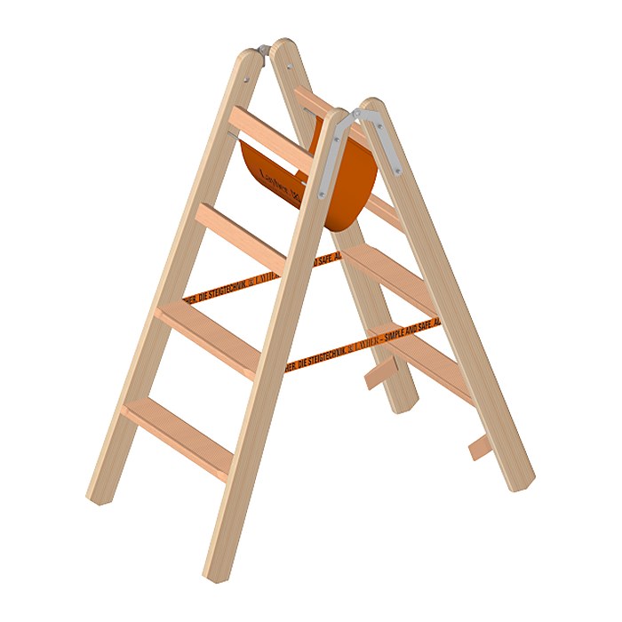 Layher Stehleiter beidseitig 1020 braun 2x 10 Stufen, H: 265,0 cm