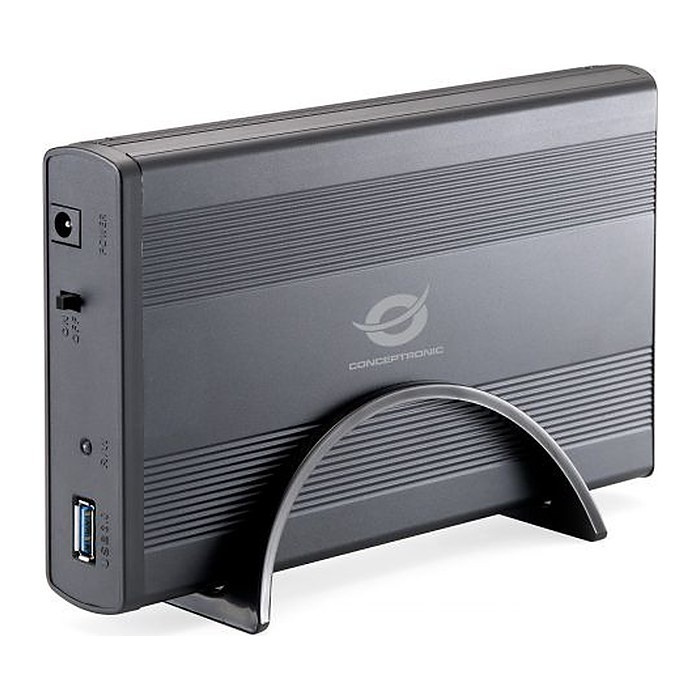 CONCEPTRONIC HDD Gehäuse 3.5"SATA HDD/SSD USB-A3.0 5Gbs sw extern