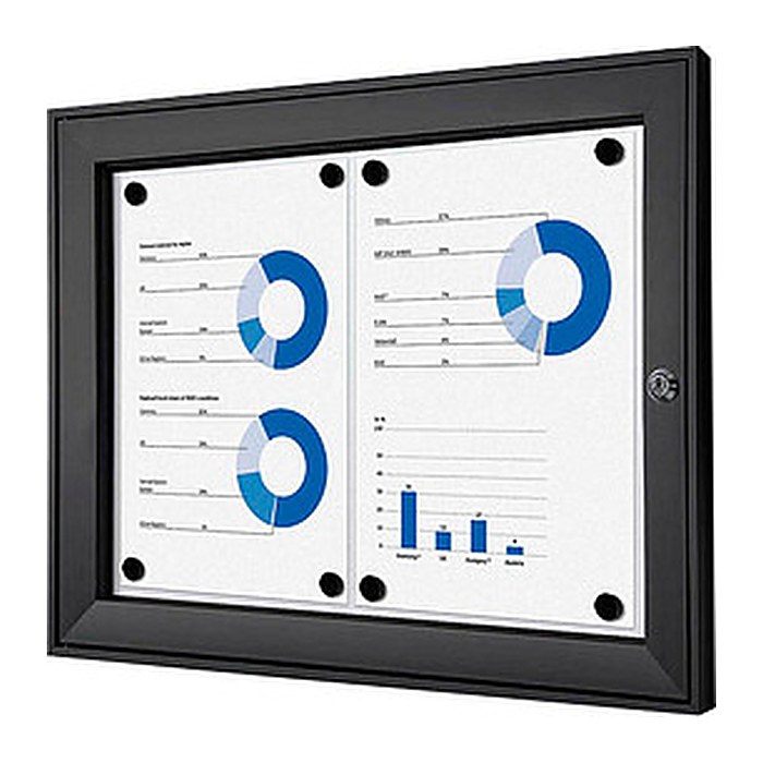 Showdown® Displays Schaukasten schwarz 2x DIN A4 52,1 x 2,3 x 38,8 cm, 1 St.