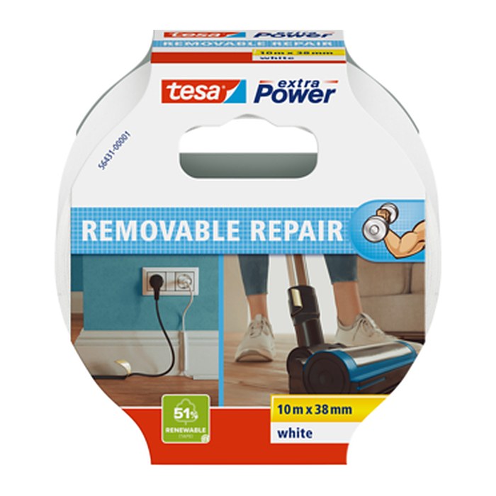 tesa ECO REPAIR Gewebeband weiß 38,0 mm x 10,0 m 1 Rolle