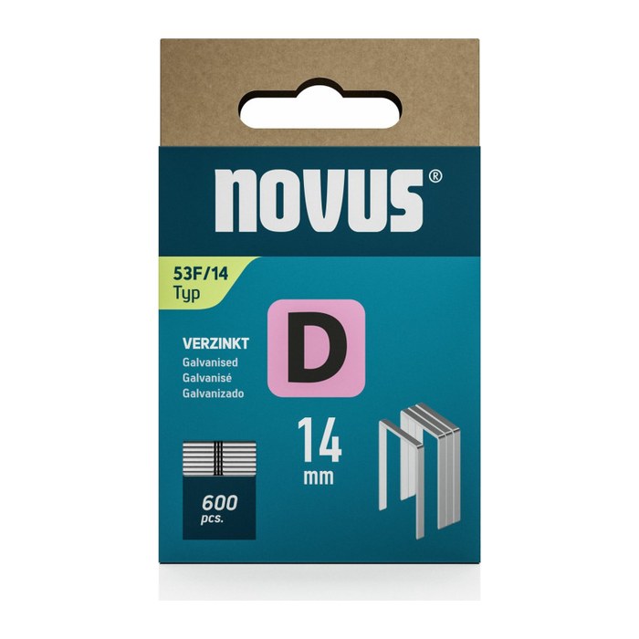 novus Tackerklammern 53F Flachdraht 14 mm, 600 St.