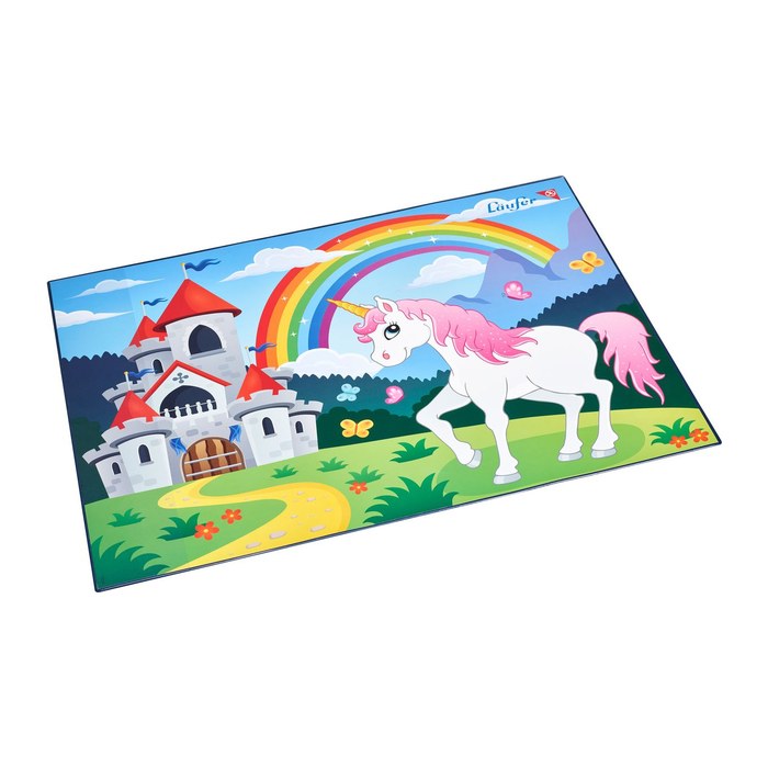 Läufer Schreibtischunterlage Einhorn bunt Kunststoff 53,0 x 40,0 cm, 1 St.