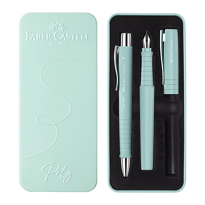 FABER-CASTELL Schreibset  Poly Ball Pen blau