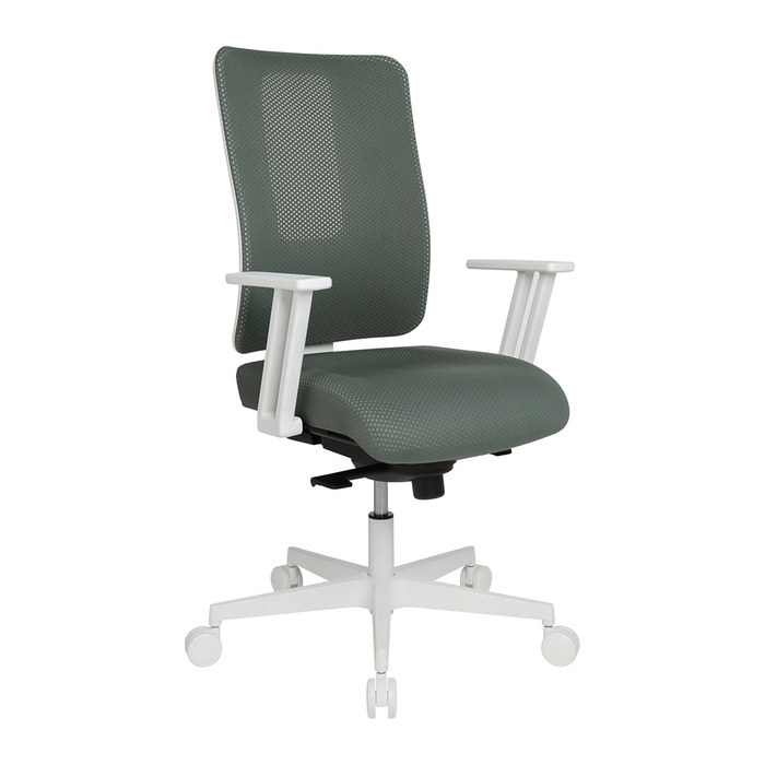 Topstar Bürostuhl Sitness Life 50, FY530E CR22 Stoff grau, Gestell weiß