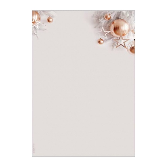 SIGEL Weihnachtsbriefpapier Christmas in rose-gold Motiv DIN A4 90 g/qm 100 Blatt