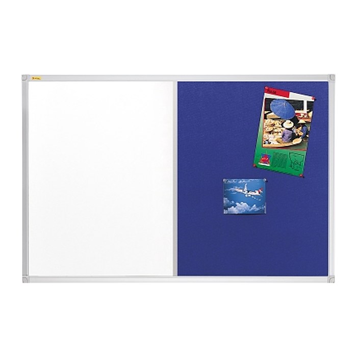 FRANKEN Whiteboard-Pinnwand X-tra!Line 60,0 x 45,0 cm Textil blau