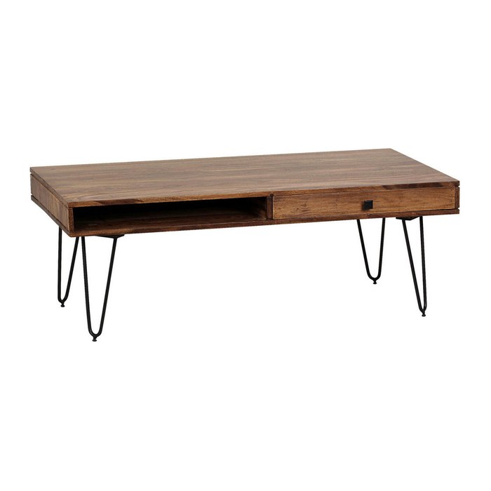 WOHNLING Couchtisch rechteckig Massivholz sheesham 110,0 x 60,0 x 40,0 cm, 1 St.