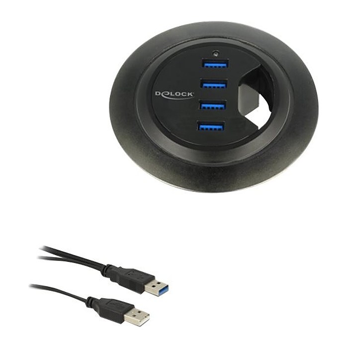 DeLOCK USB-Hub 4-fach schwarz