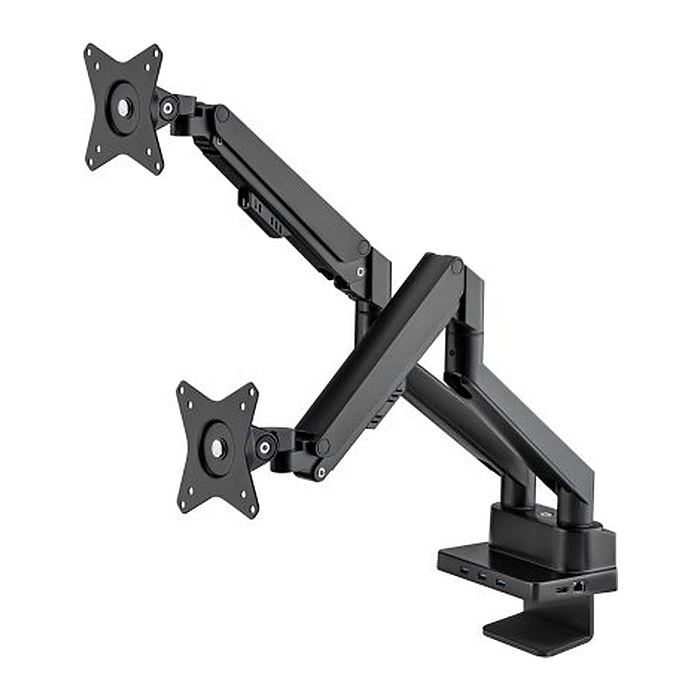 MANHATTAN Alu 2-Monitorhalterung 17-32" + 8-in1-Dockingst.