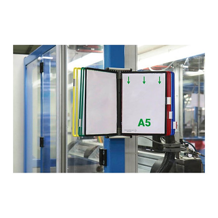 tarifold Wand-Sichttafelsystem 415109 DIN A5 farbsortiert mit 10 St. Sichttafeln, 1 St.
