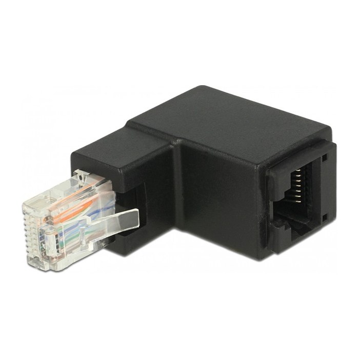 DELOCK Adapter RJ45 St gewinkelt -> RJ45 Bu Cat.6 UTP