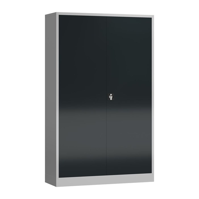 ClassiX Stahlschrank X-530388 anthrazit, lichtgrau 4 Fachböden 120,0 x 60,0 x 194,5 cm, aufgebaut, 1 St.