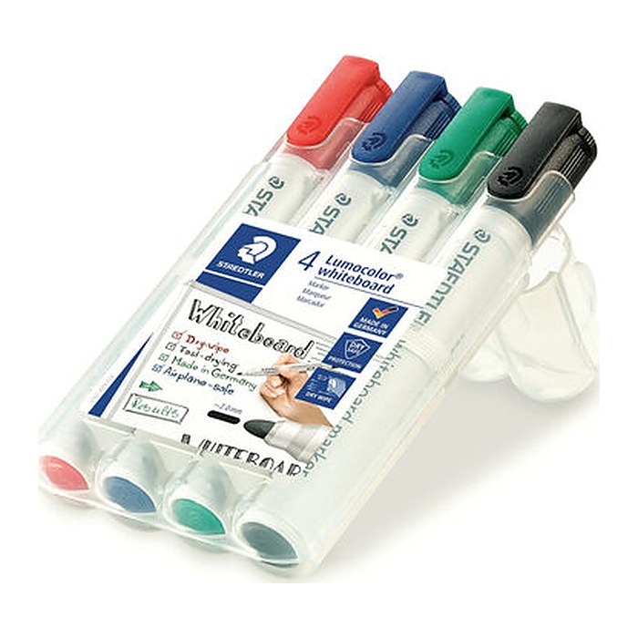 STAEDTLER Lumocolor Whiteboard-Marker farbsortiert 2,0 mm, 4 St.