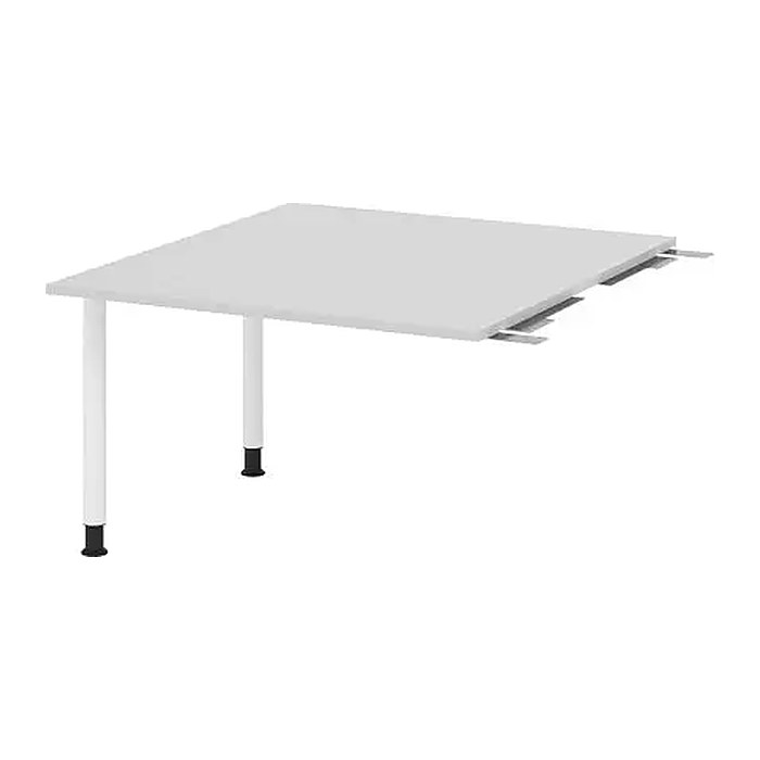 HAMMERBACHER Verbindungsplatte höhenverstellbar KT12C lichtgrau, weiß rechteckig 120,0 x 130,0 x 72,0 - 74,0 cm