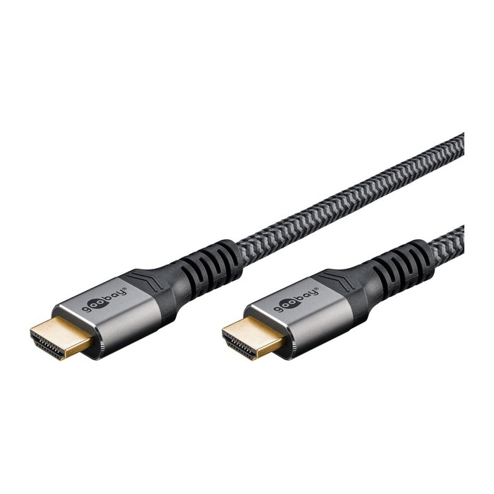 goobay HDMI 2.0 Kabel 3,0 m grau, schwarz, 1 St.