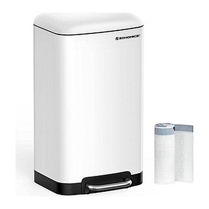 SONGMICS Mülleimer 30,0 l weiß, 1 St.