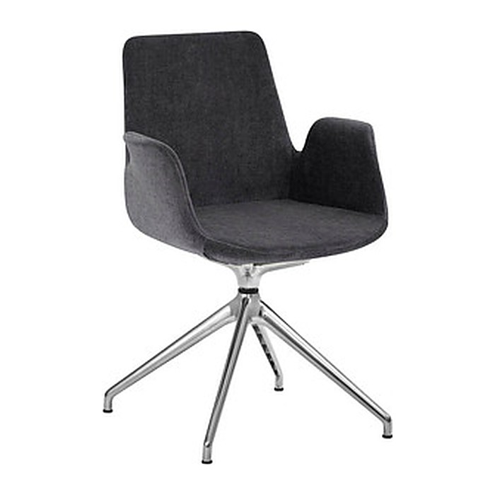Mayer Besuchersessel myHELIOS anthrazit Aluminium poliert Stoff 58,0 x 55,0 x 88,0 cm, 1 St.