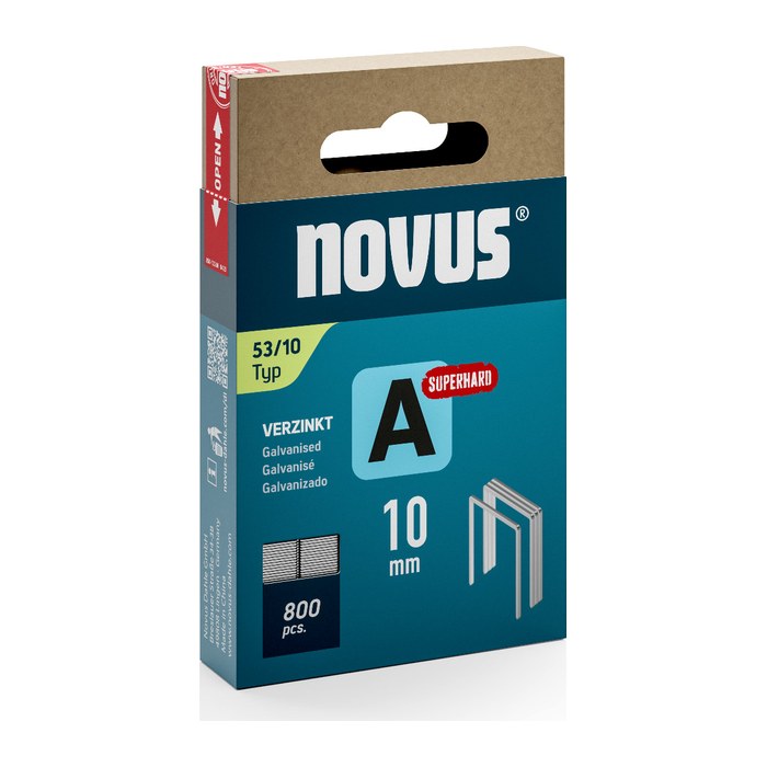 novus Tackerklammern Feindraht superhart Typ 53/10, 800 St.