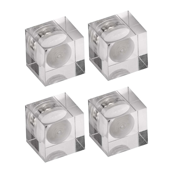 MAUL Neodym-Würfelmagnet Acryl, 15x15x15 mm, 4 St, glaskl.