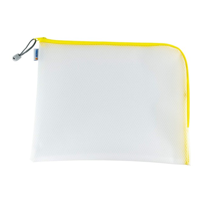 HERMA Reißverschlussbeutel DIN A4 überbreit transparent/gelb, 1 St.