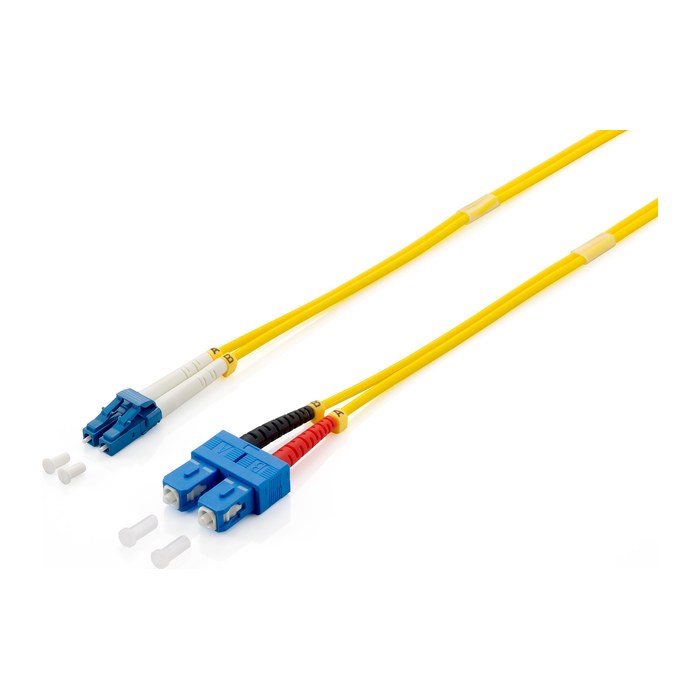 Equip Patchkabel LC->SC 10.00m Singlemode Duplex OS2 gelb Polybeutel