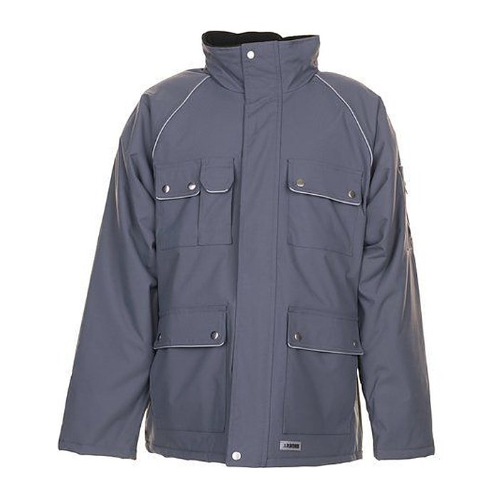 PLANAM® unisex Parka CANVAS 320 grau, schwarz Größe S