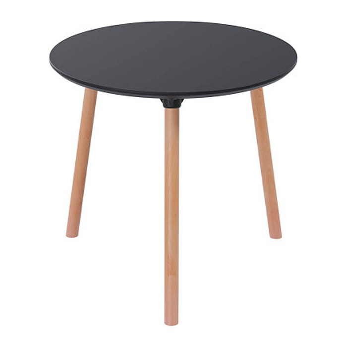 meet powered by PAPERFLOW PALOMBA Bistrotisch rund MDF-Platte schwarz 80,0 x 80,0 x 75,0 cm, 1 St.