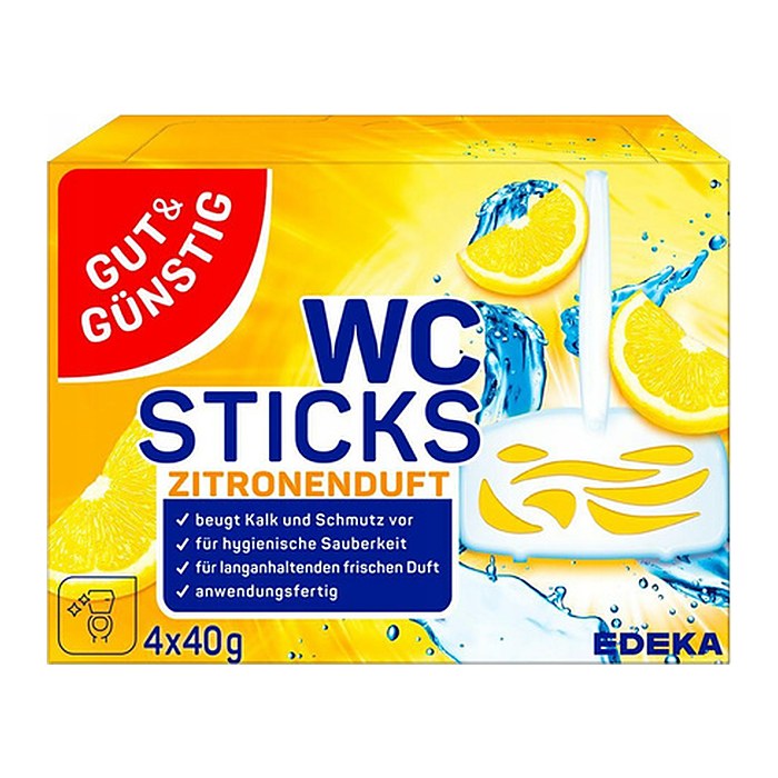 GUT&GÜNSTIG WC-Duftspüler Zitronenduft, 4 St.